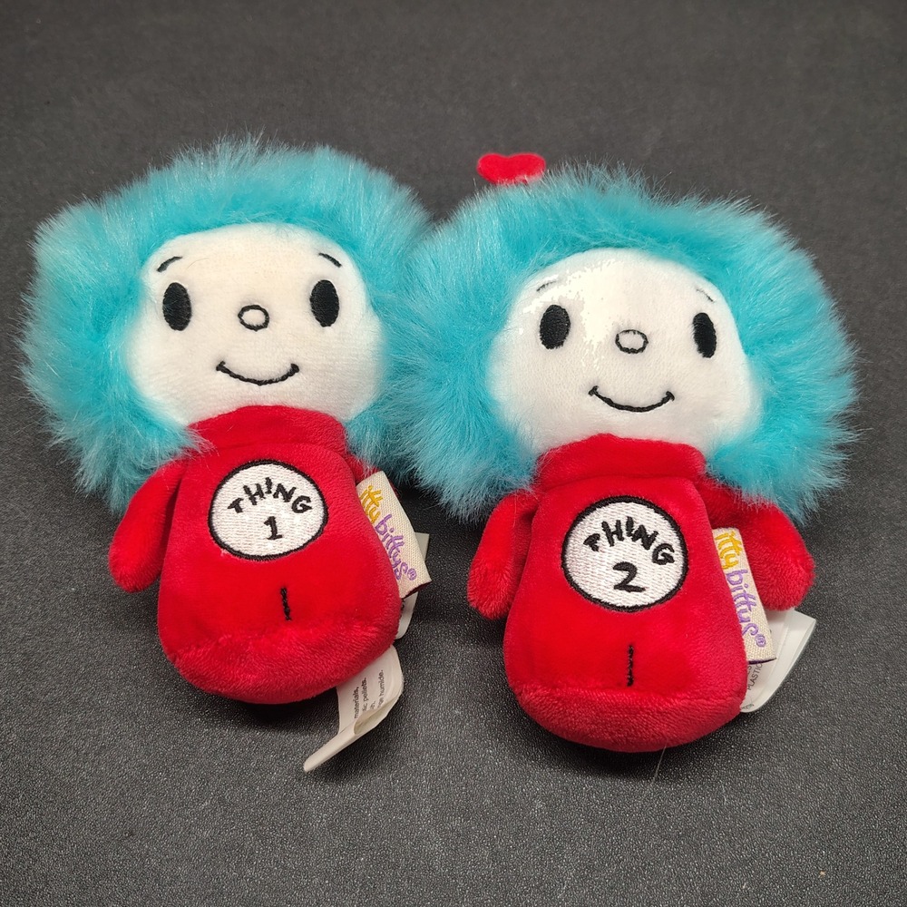 Hallmark Plush Toys Unisex Small Red Thing 1 & 2 Itty Bittys Dr. Seuss Set